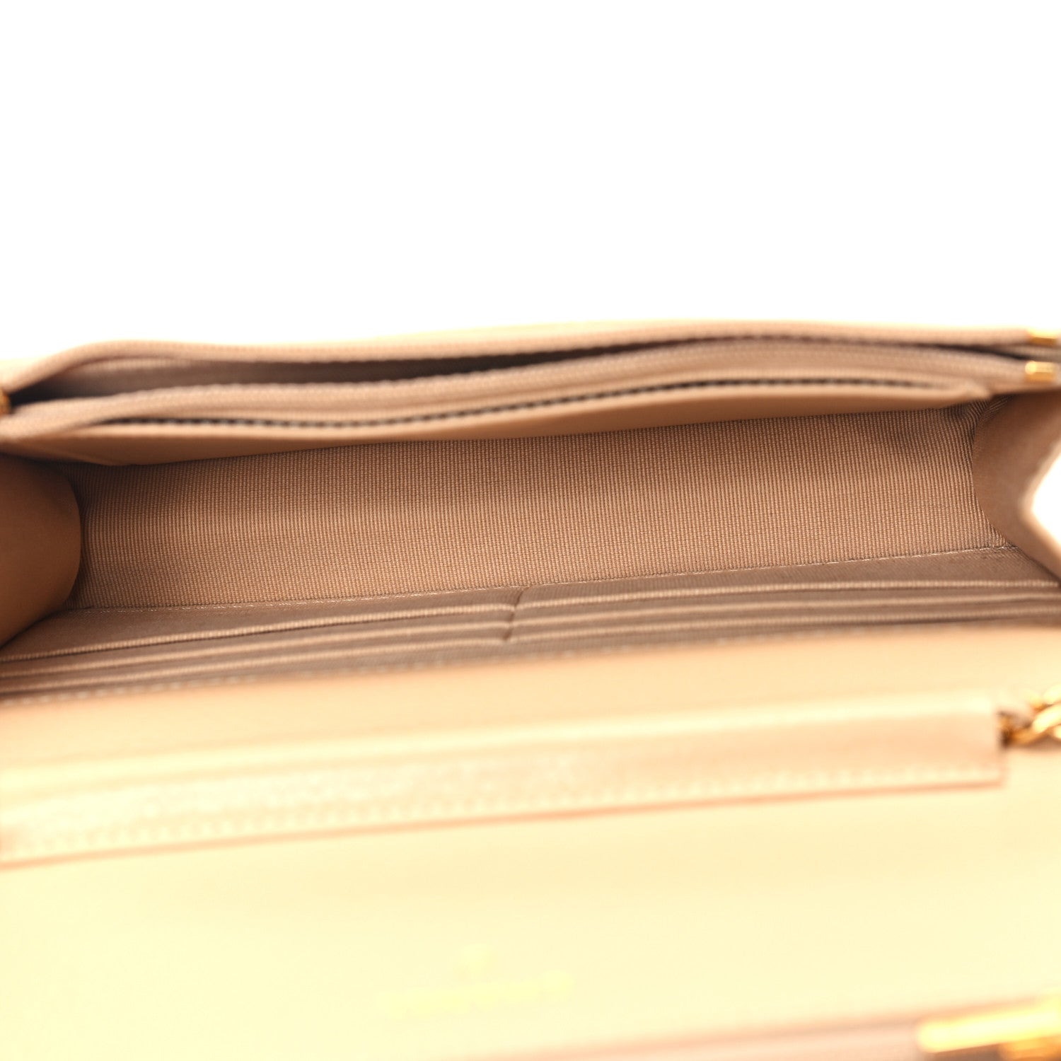 Chanel Caviar Quilted Wallet on Chain WOC Beige 5 of 12