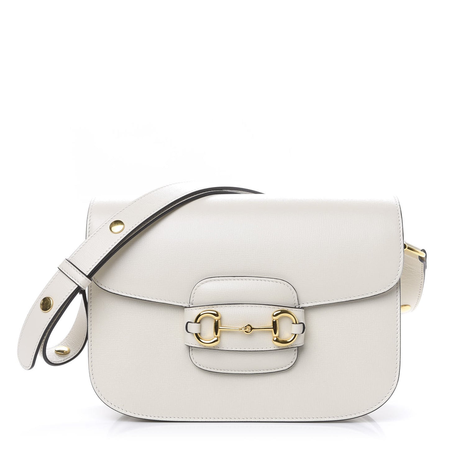 Azalea Calfskin Horsebit 1955 Shoulder Bag Mystic White