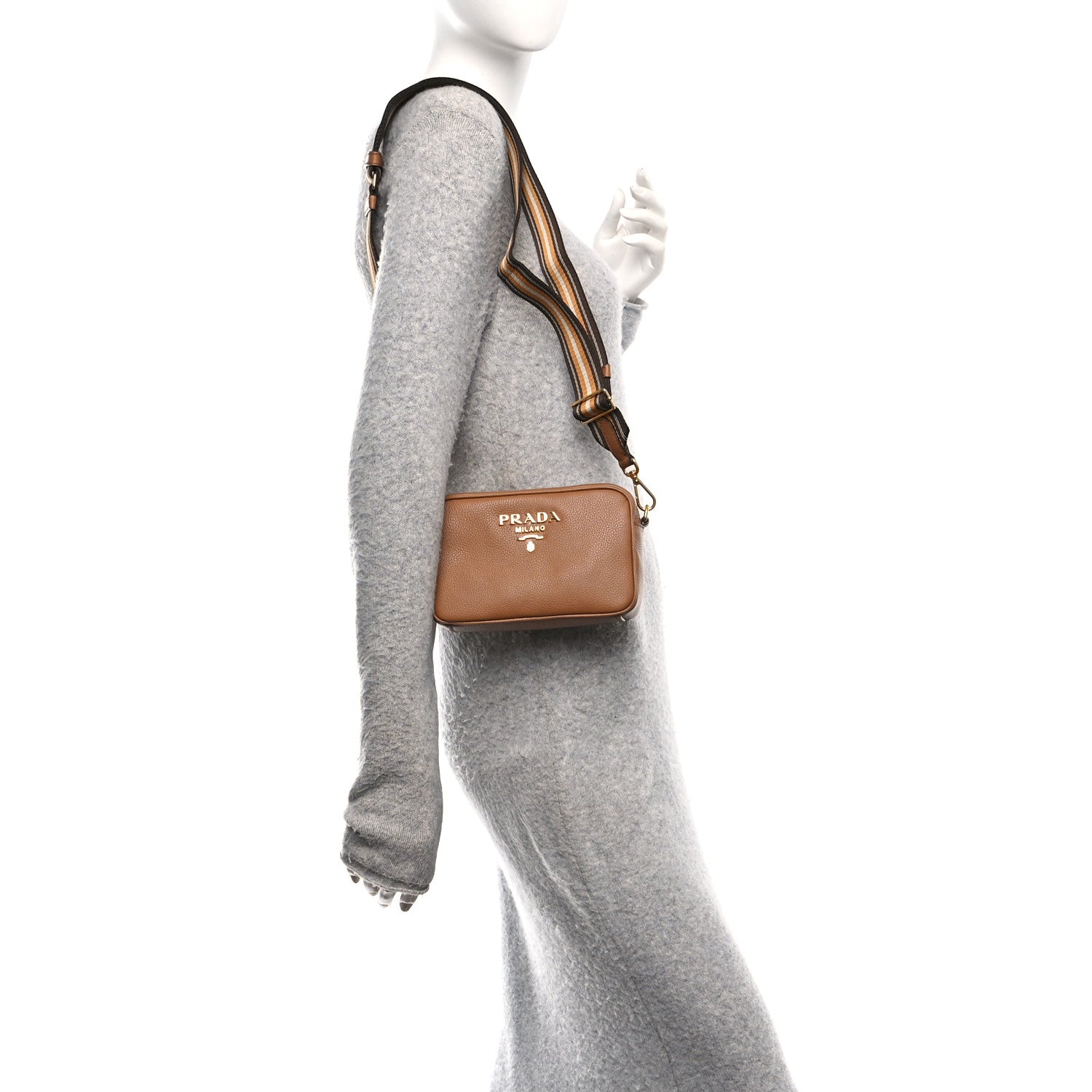 Prada Vitello Phenix Camera Bag Caramel 1800519 – FASHIONPHILE