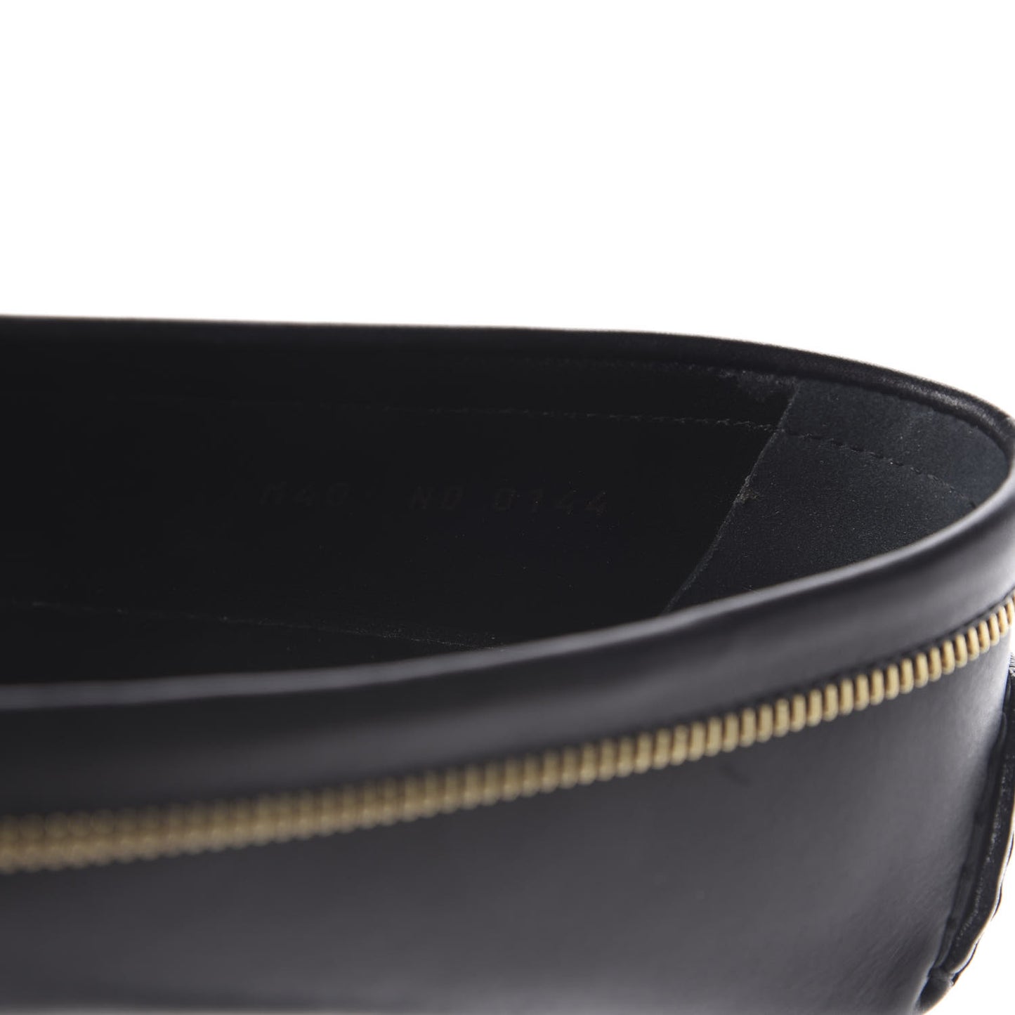 Calfskin Zipper Oxford Loafers 40 Black