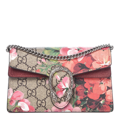 Gucci GG Supreme Monogram Blooms Super Mini Dionysus Shoulder Bag Beige Multicolor Dry Rose 1 of 9