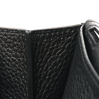 Hermes Taurillon Clemence Halzan 25 Black 7 of 10
