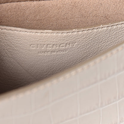 Givenchy Calfskin Crocodile Embossed Mini Nobile Shoulder Bag Nude Pink 6 of 11