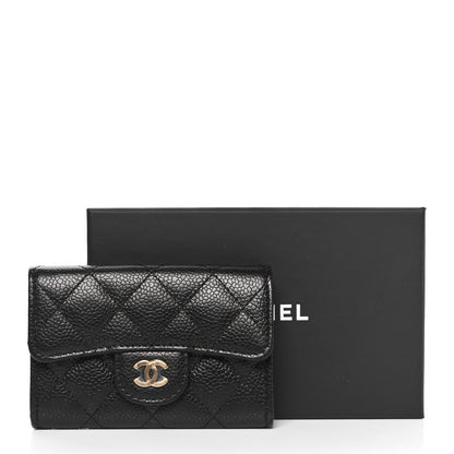 Chanel Caviar Quilted Flap Card Holder Wallet Black 11 of 11