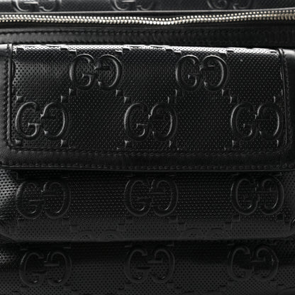 Gucci Calfskin GG Tennis Embossed Pocket Belt Bag Black 9 of 11
