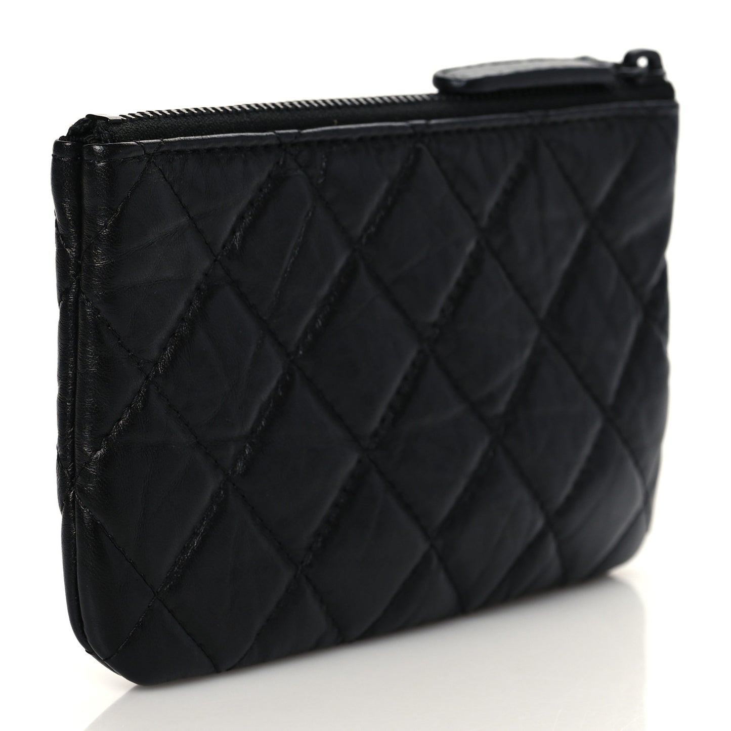 Aged Calfskin Quilted Small Reissue Cosmetic Case So Black