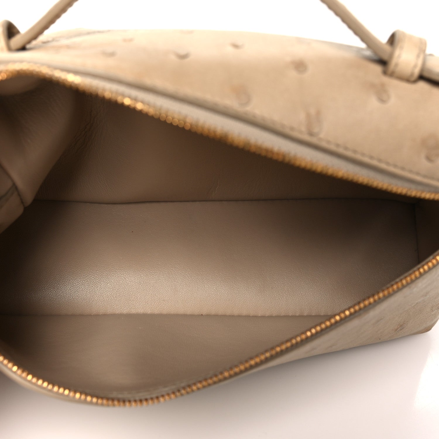 Loro Piana Ostrich L19 Extra Pocket Pouch Beige 5 of 9