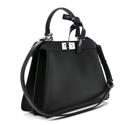 Fendi X MARC JACOBS Vitello Seta Shiny Nappa Medium Peekaboo I SEE U Satchel Black 3 of 11