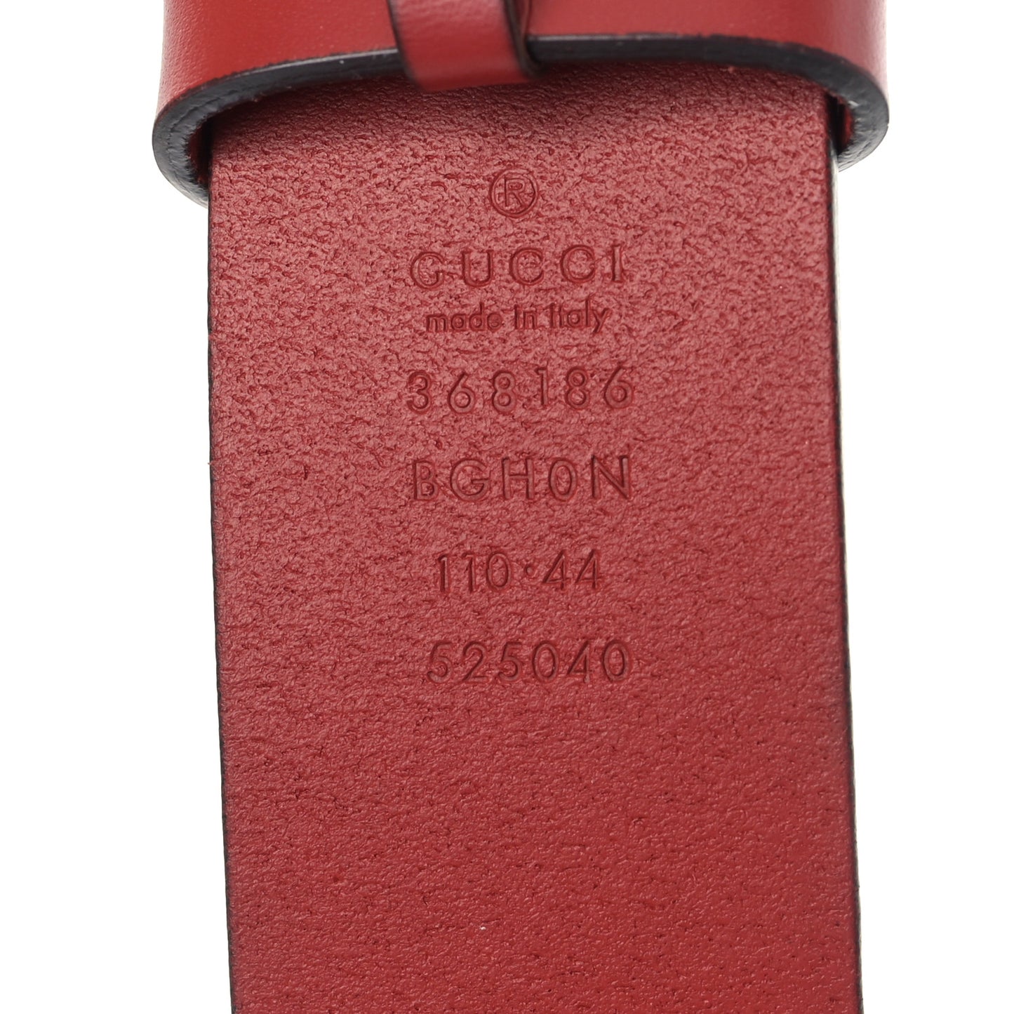 Selleria Calfskin Nickel Interlocking G 37mm Belt 110 44 Rosso