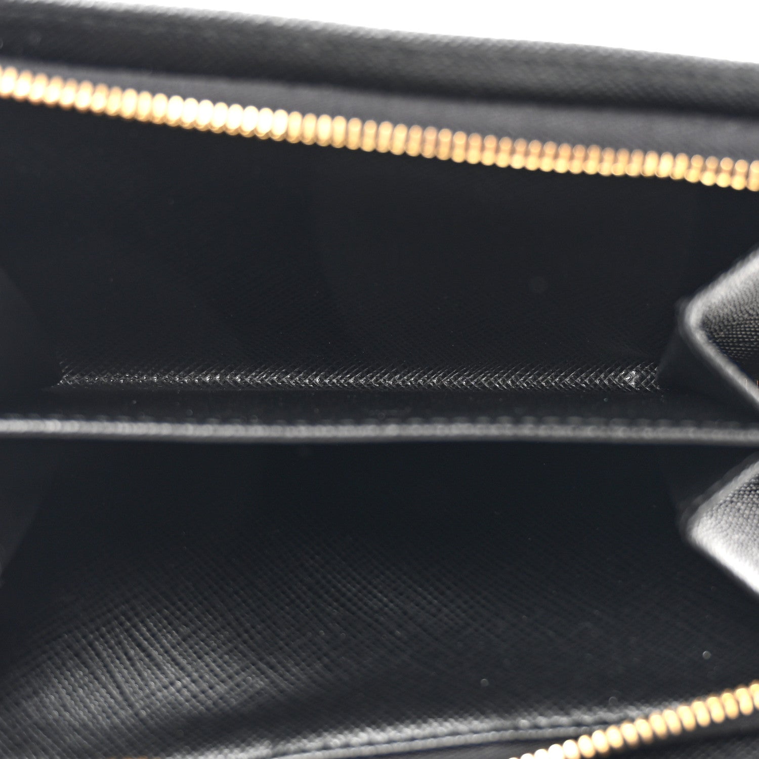Prada Saffiano Metal Compact Wallet Black 6 of 7