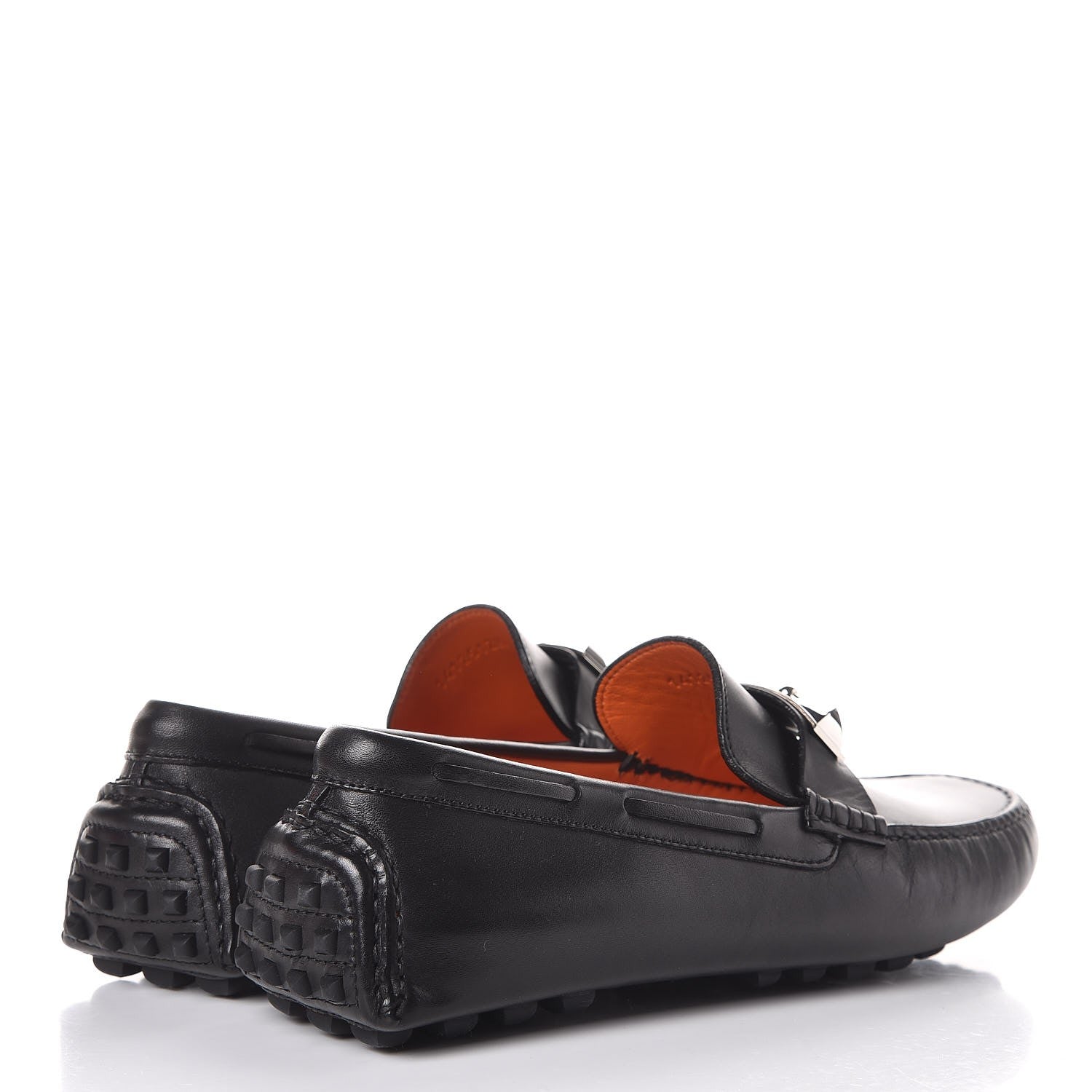 Hermes Supple Calfskin Irving Driving Moccasin Loafers 39 Black 4 of 10