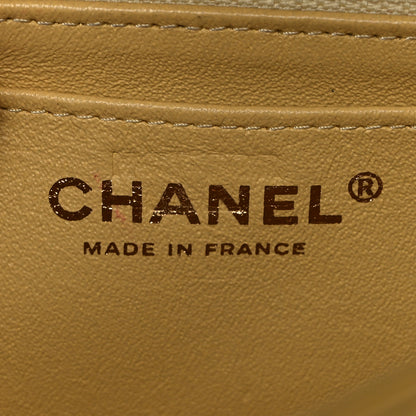 Chanel Lambskin Chevron Quilted Mini Rectangular Flap Yellow 5 of 9