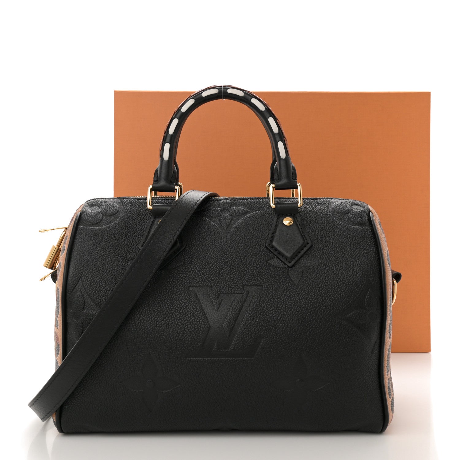 Louis Vuitton Empreinte Monogram Giant Wild At Heart Speedy Bandouliere 25 Black 10 of 10