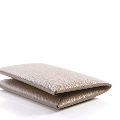 Hermes Epsom Calvi Card Case Etoupe 6 of 9
