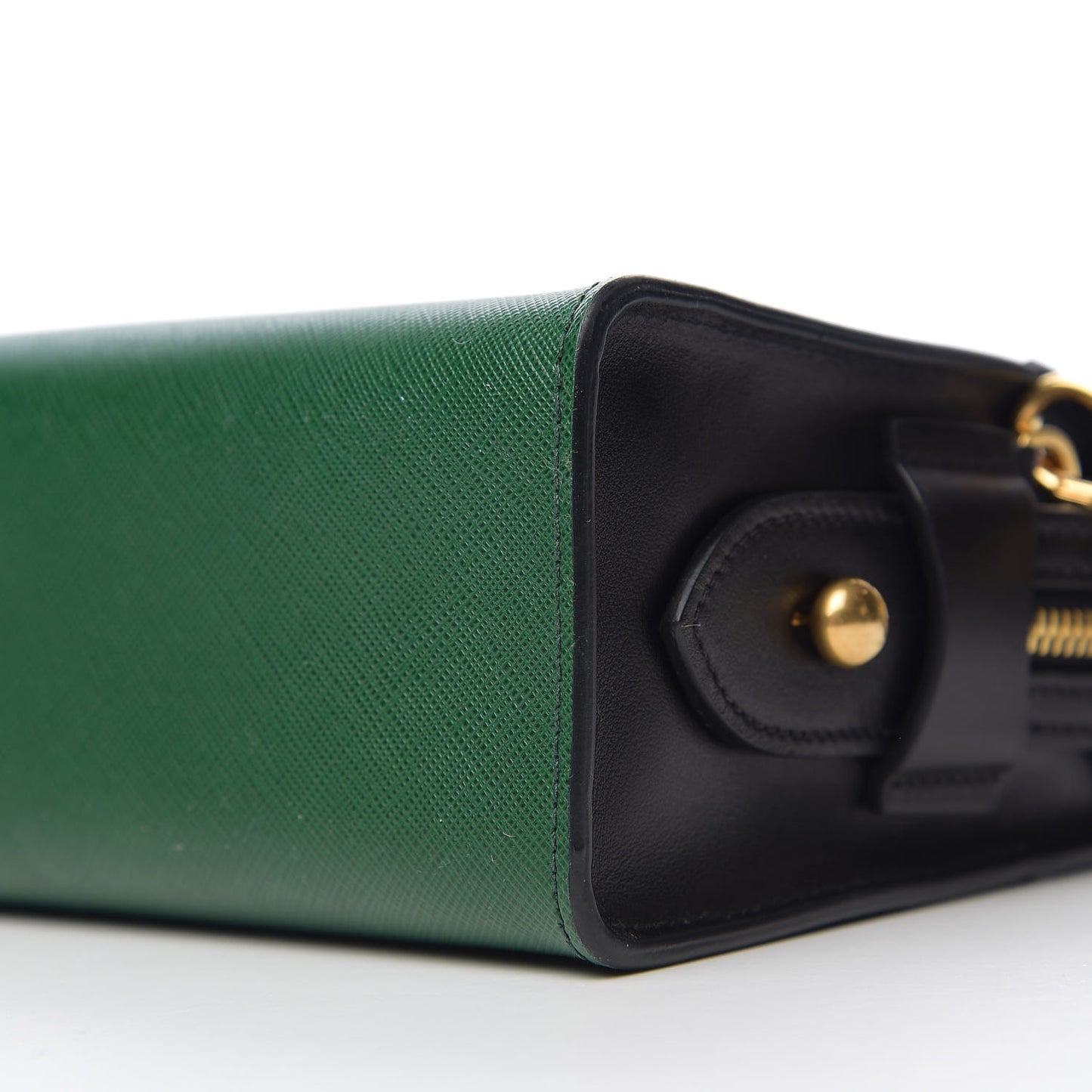 Saffiano City Calfskin Esplanade Crossbody Bag Biliardo Black