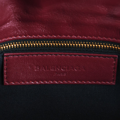 Balenciaga Chevre Gold Metallic Edge Hardware Envelope Clutch Bordeaux 6 of 7
