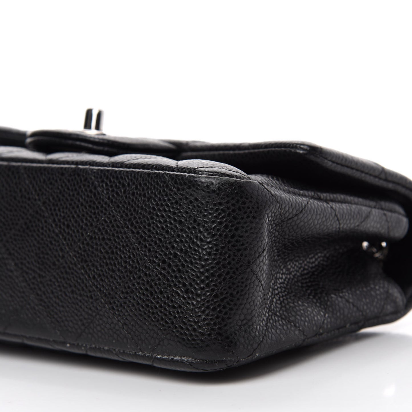 Caviar Quilted Mini Rectangular Flap Black