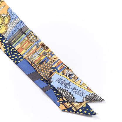 Hermes Silk Animapolis Plumetis Twilly 4 of 4