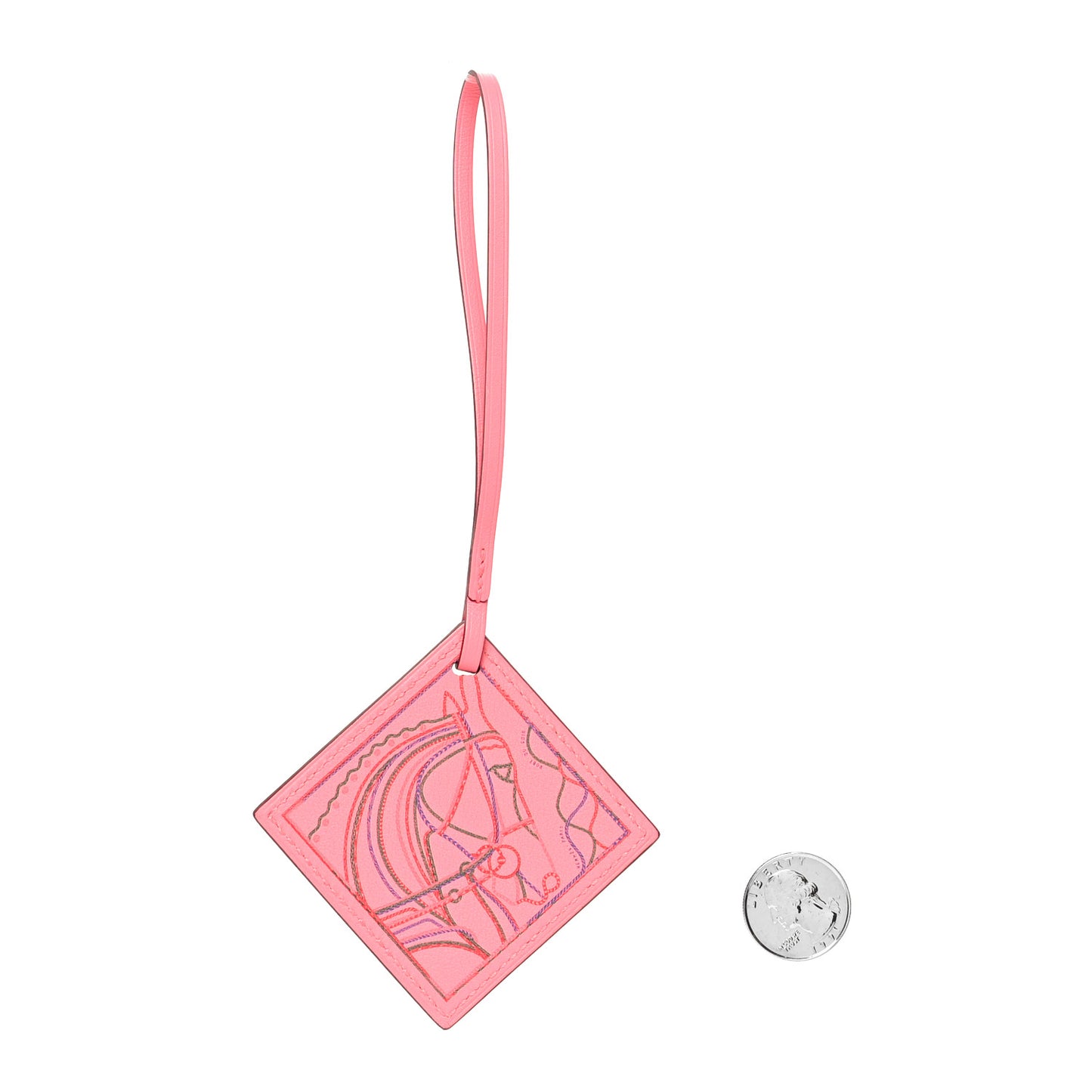 Swift Robe du Soir Carre Nano Bag Charm Rose D'été Bleu Royal Bambou