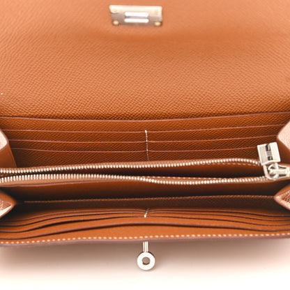 Hermes Epsom Kelly Longue Wallet Gold 5 of 7