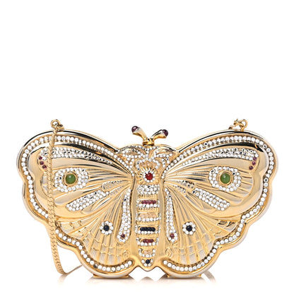 Judith Leiber Crystal Butterfly Celestrina Minaudiere Clutch Gold 3 of 10