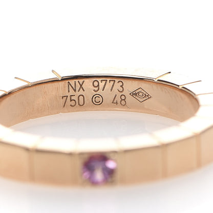 Cartier 18K Pink Gold Pink Sapphire Lanieres Ring 48 4.5 4 of 4