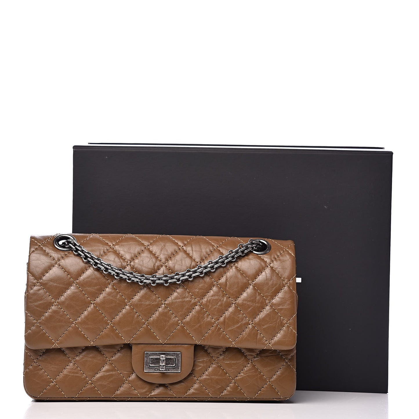 Aged Calfskin Quilted 2.55 Reissue 225 Flap Brown