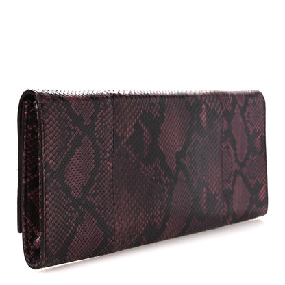 Gucci Snakeskin G Night Clutch  Burgundy Black 3 of 10