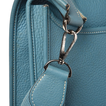 Hermes Taurillon Clemence Evelyne III GM Blue Jean 29 of 34