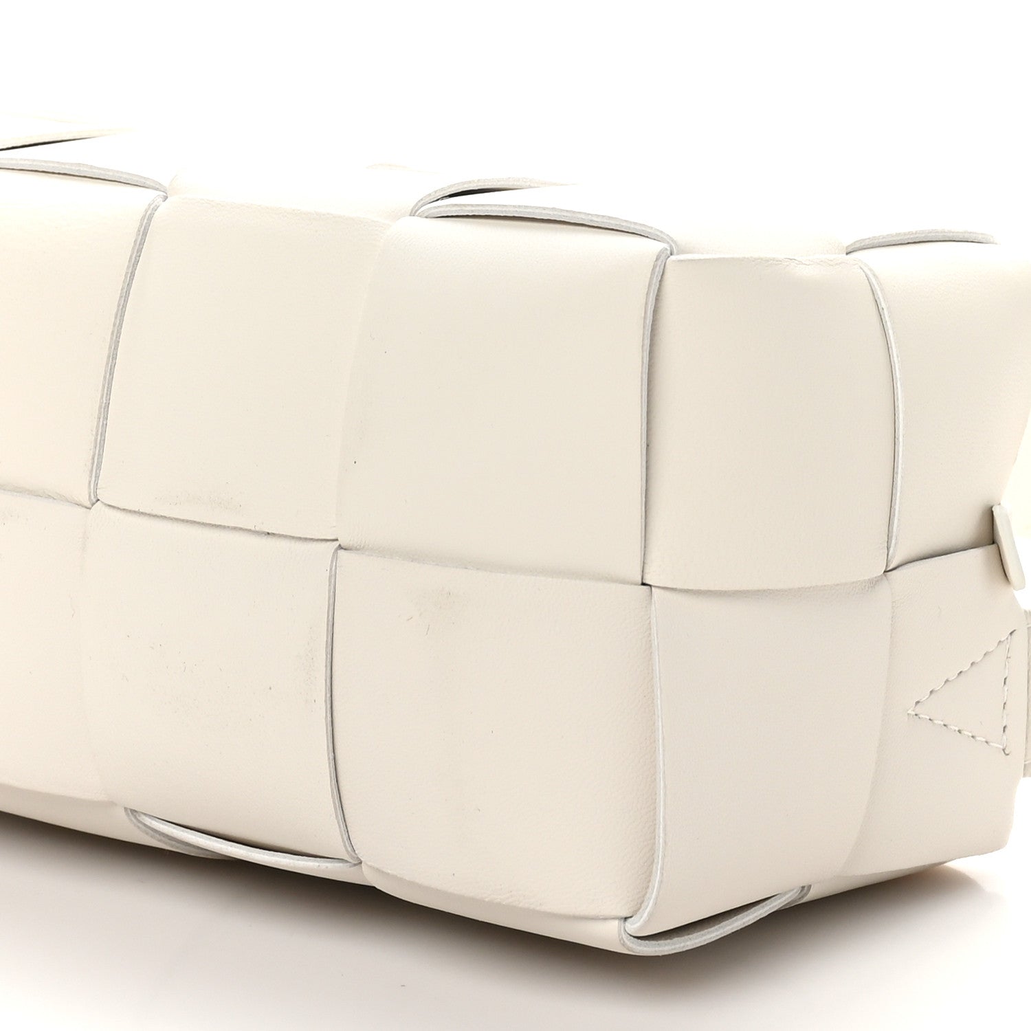 Bottega Veneta Lambskin Maxi Intrecciato Small Brick Cassette Bag White 9 of 9
