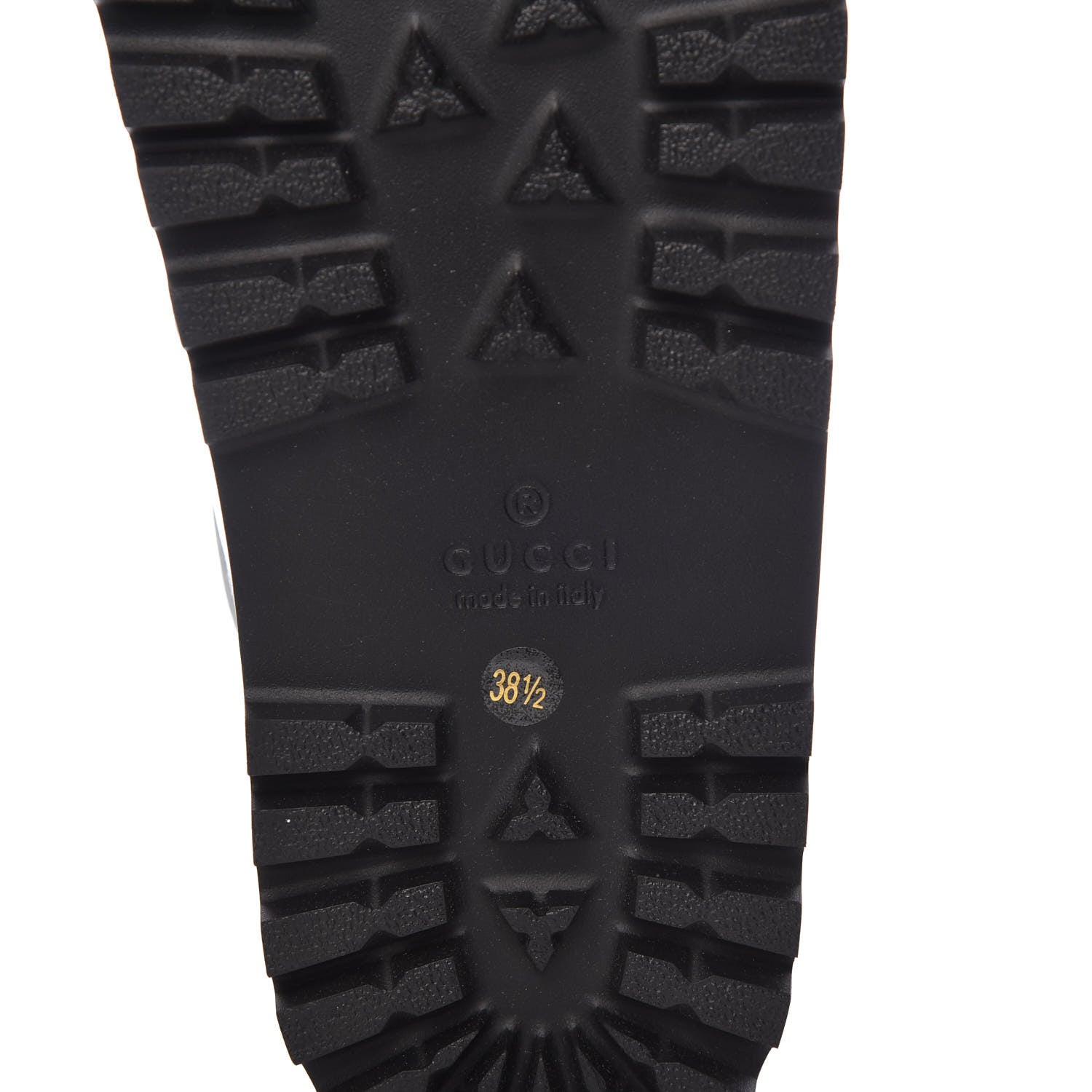 Gucci Metallic Nappa Silk Sunrise Heart Crossover Platform Lug Sole Sandals 38.5 Argento 6 of 8