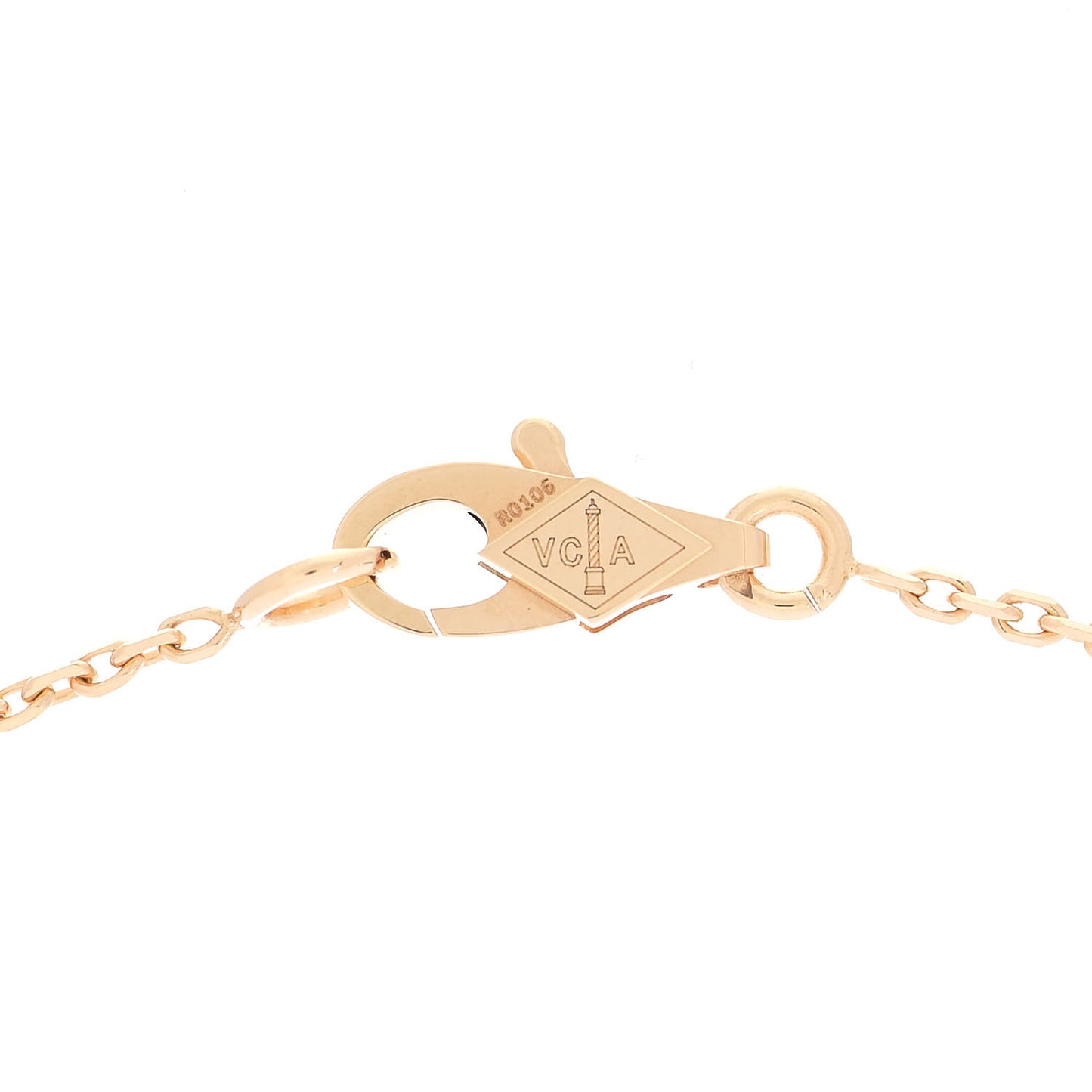 18K Yellow Gold Mother of Pearl Sweet Alhambra Butterfly Pendant Necklace