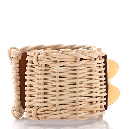 Hermes Wicker Barenia Medor Picnic Cuff Bracelet T2 Fauve 3 of 7