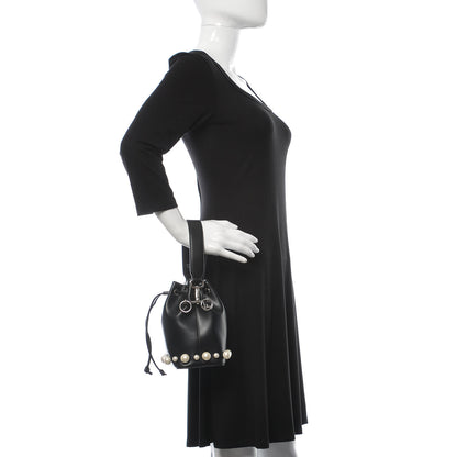 Fendi Vitello Liberty Pearl F is Fendi Mini Mon Tresor Bucket Bag Black 2 of 9