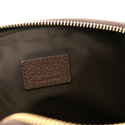 Gucci GG Supreme Monogram Textured Calfskin Web Large Ophidia Cosmetic Case  Beige Ebony New Acero 6 of 8