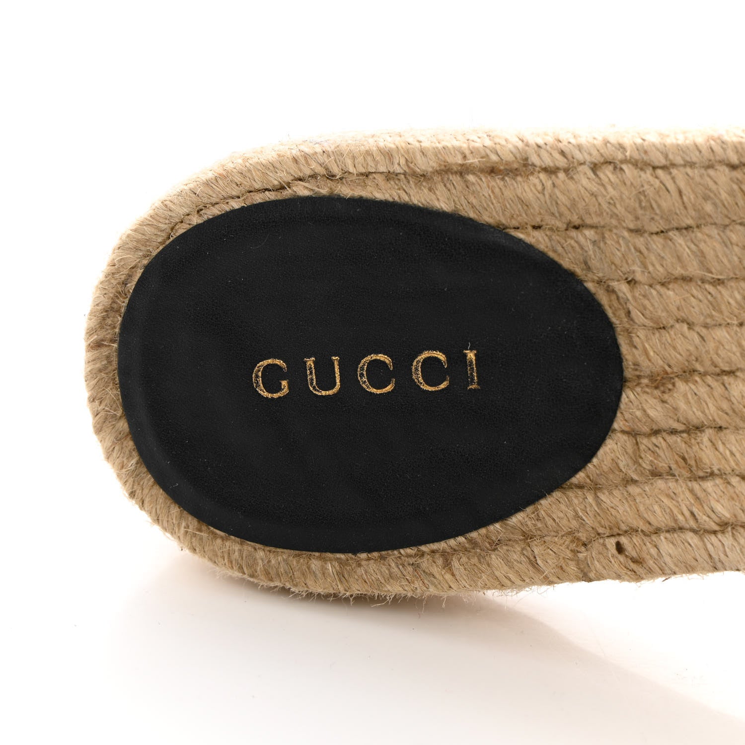 Gucci Monogram Matelasse GG Marmont Espadrille 20mm Slide Sandals 37 Beige Ebony Black 7 of 13