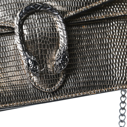Gucci Metallic Lizard Super Mini Dionysus Shoulder Bag Gold 11 of 12