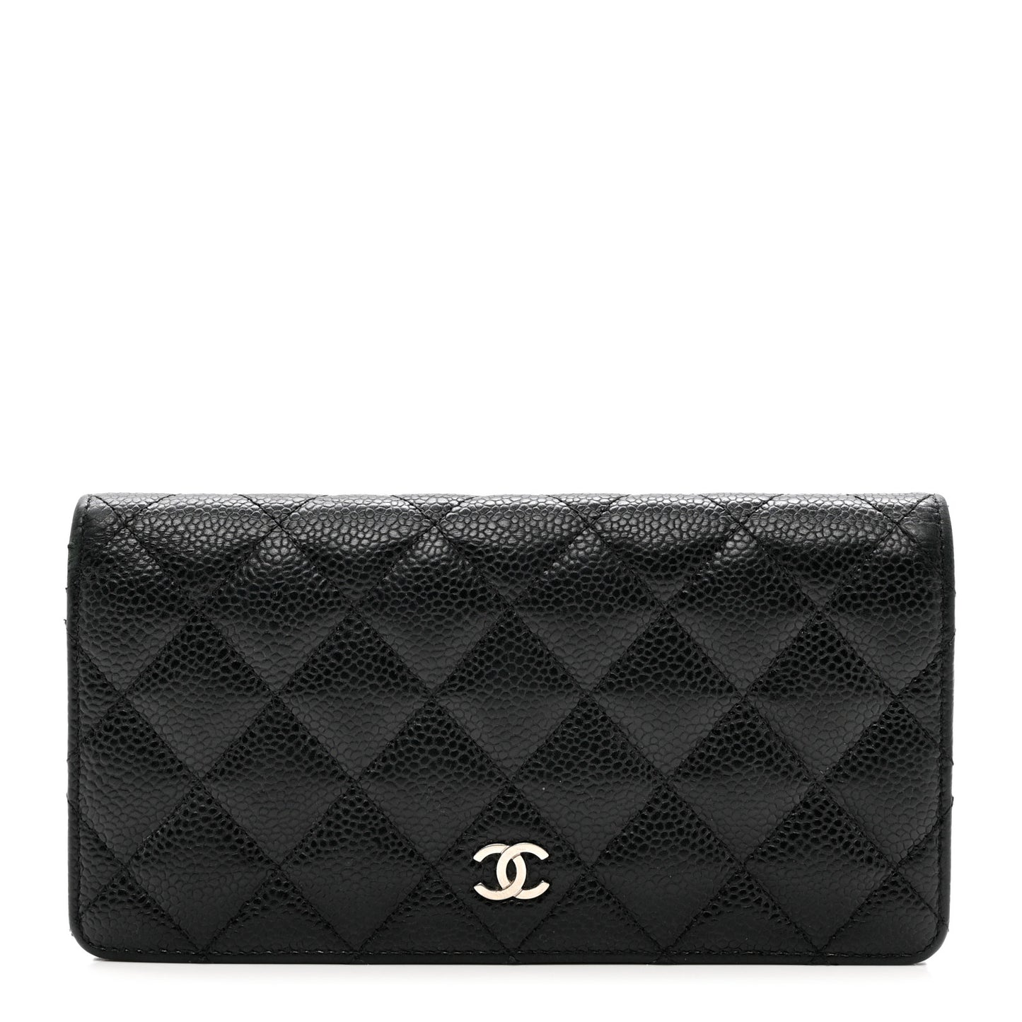 Caviar Quilted Yen Wallet Black