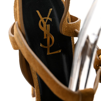 Saint Laurent Suede Tribute 105 Platform Sandals 41 Tan 8 of 9