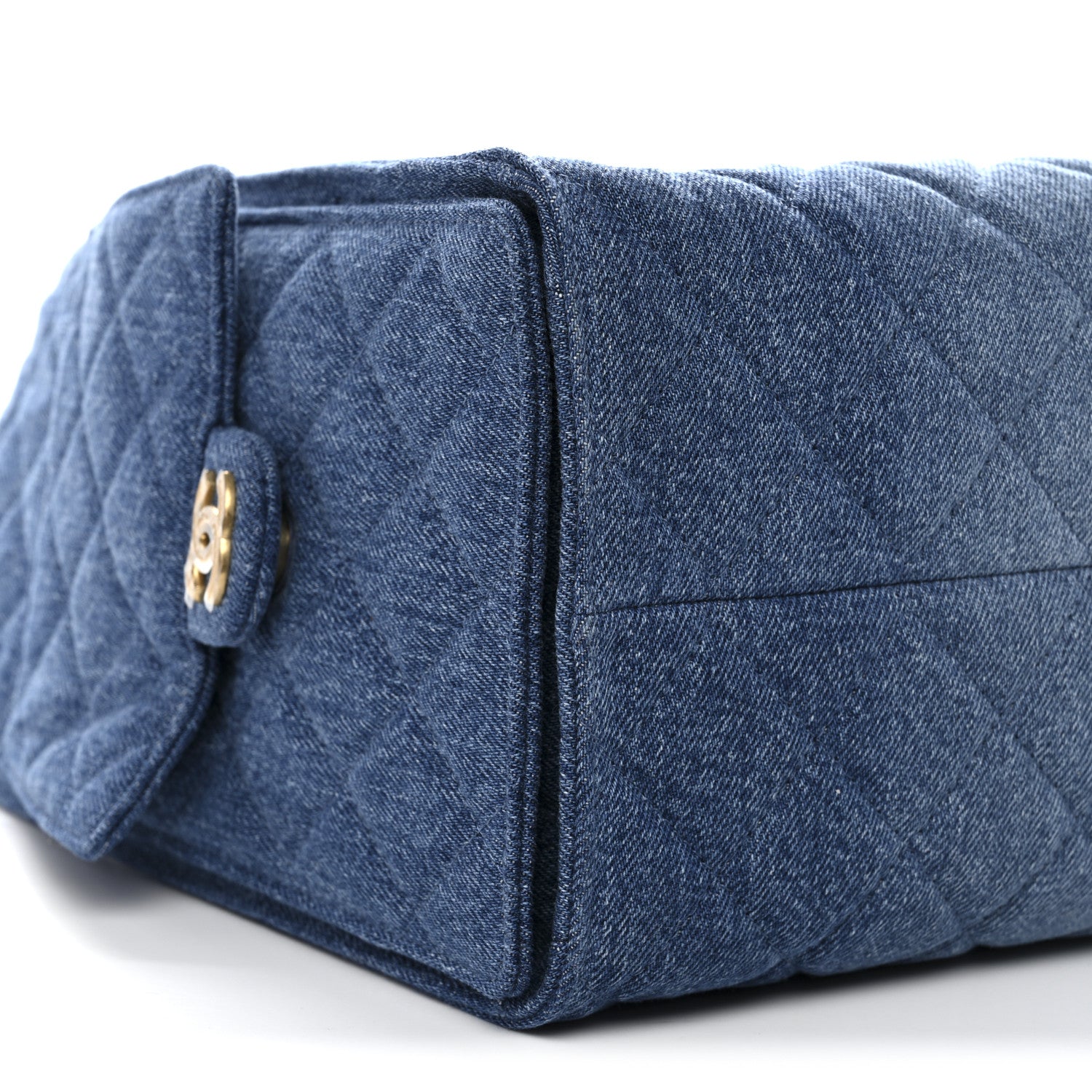 Chanel Washed Denim Quilted Medium Chanel 25 Handbag Blue 10 of 11