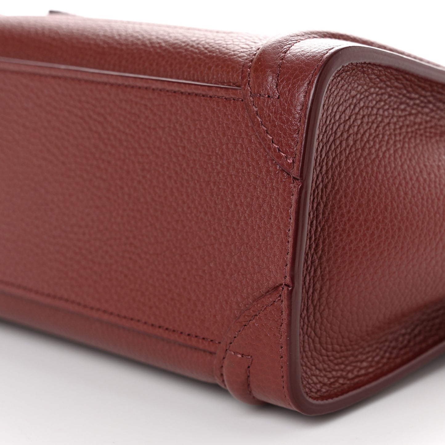 Drummed Calfskin Nano Luggage Grenat