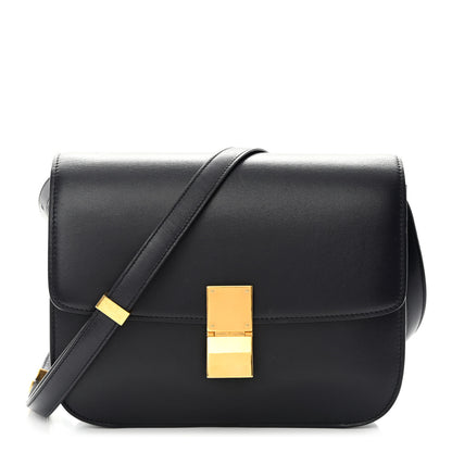 Celine Box Calfskin Medium Classic Box Flap Bag Navy 1 of 17