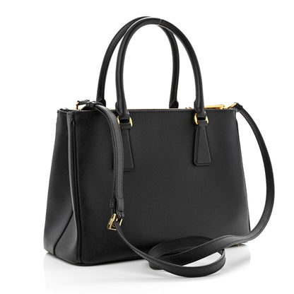 Prada Saffiano Small Galleria Double Zip Tote Black 3 of 10