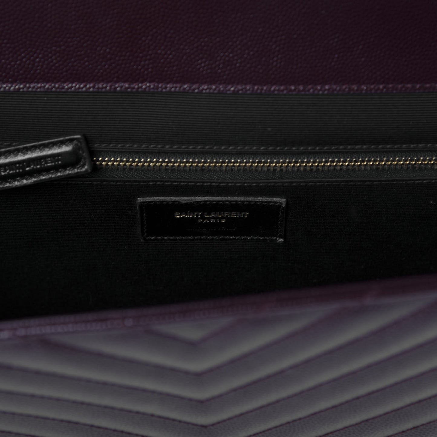 Grain De Poudre Matelasse Chevron Large Monogram Satchel Rouge Legion