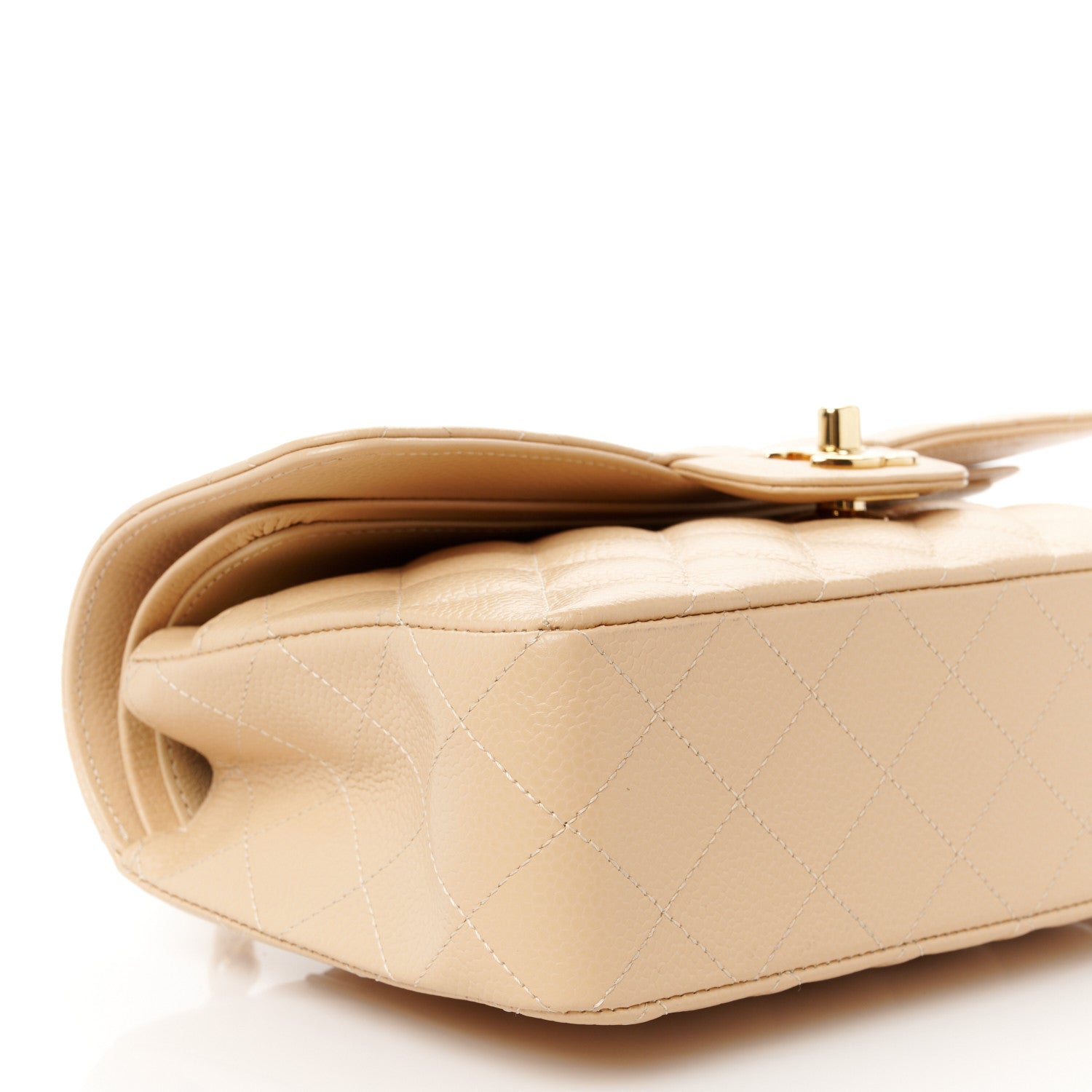 Chanel Caviar Quilted Small Double Flap Beige 10 of 11
