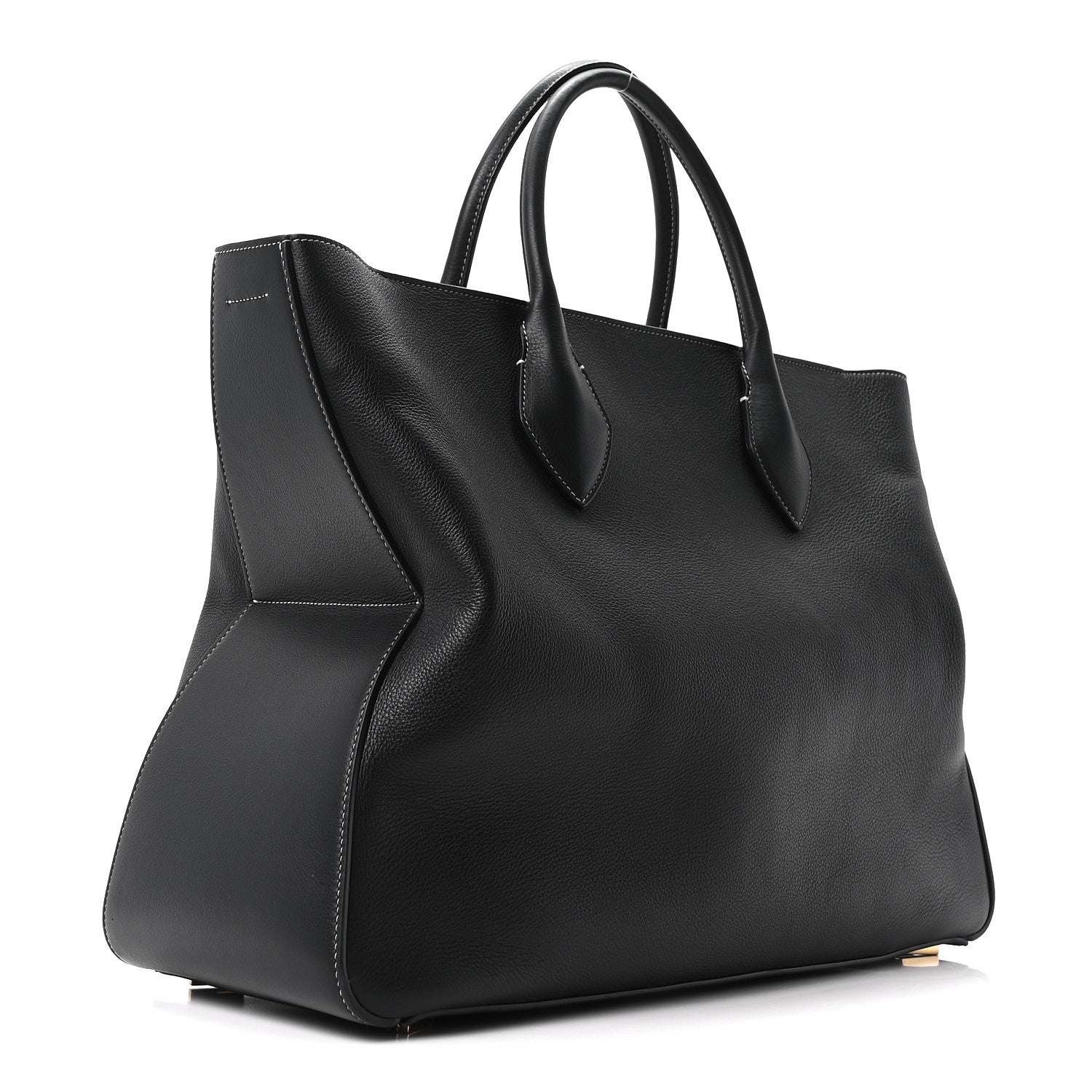 Salvatore Ferragamo Calfskin Star Large Tote Black 2 of 9