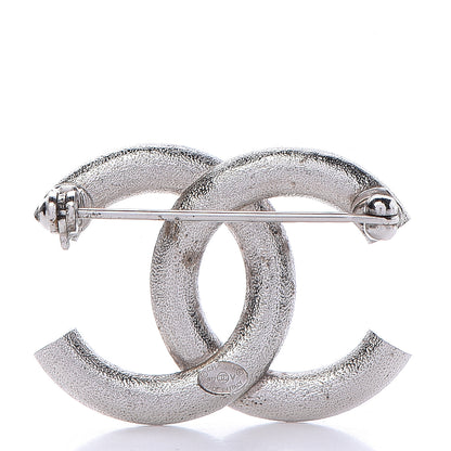 Chanel Baguette Crystal CC Brooch Silver 3 of 5