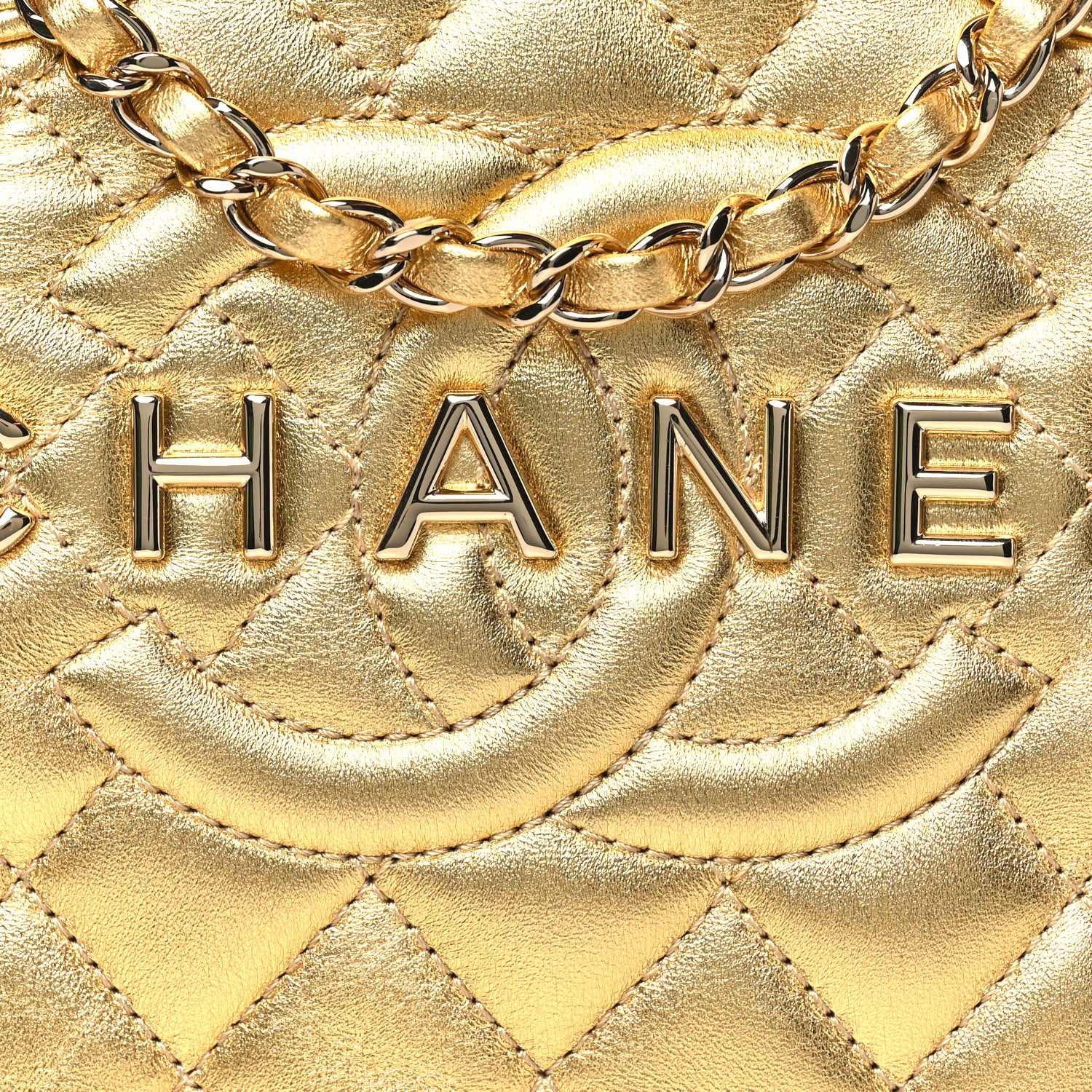 Chanel Metallic Lambskin Quilted Walk Of Fame Star Bag Gold 8 of 10