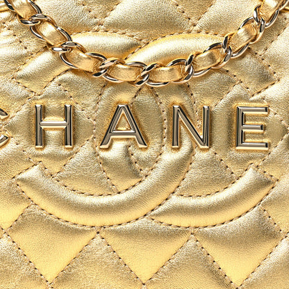 Chanel Metallic Lambskin Quilted Walk Of Fame Star Bag Gold 8 of 10