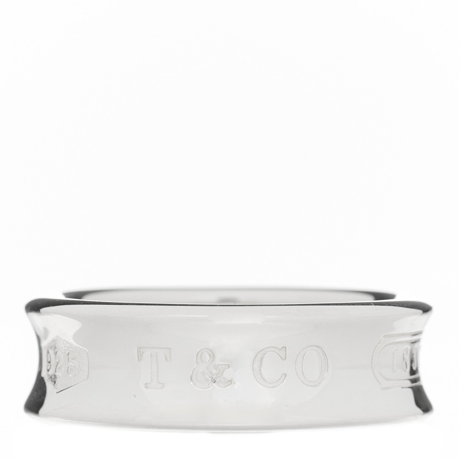 Tiffany Sterling Silver 1837 Band Ring 57 8 1 of 5